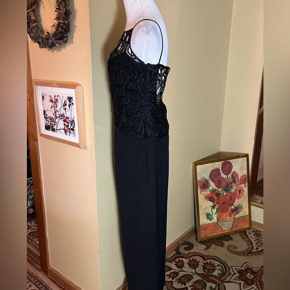 Vintage ANDREA POLIZZI Size 12 Blacktie Elegant Maxi Column TankDress HongKong - Picture 6 of 16